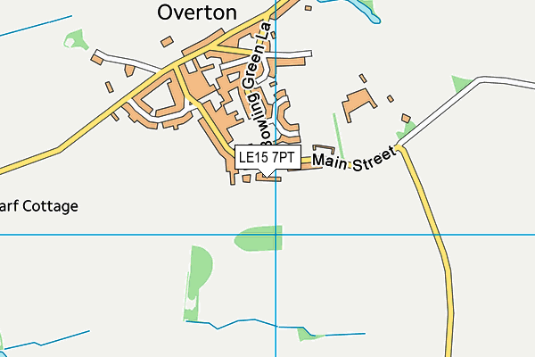 LE15 7PT map - OS VectorMap District (Ordnance Survey)