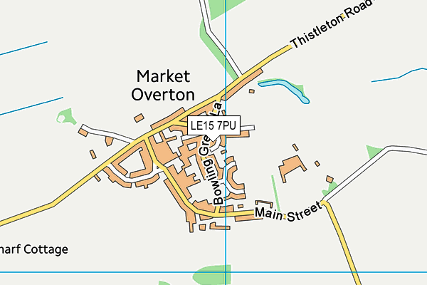 LE15 7PU map - OS VectorMap District (Ordnance Survey)