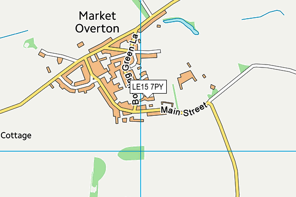 LE15 7PY map - OS VectorMap District (Ordnance Survey)