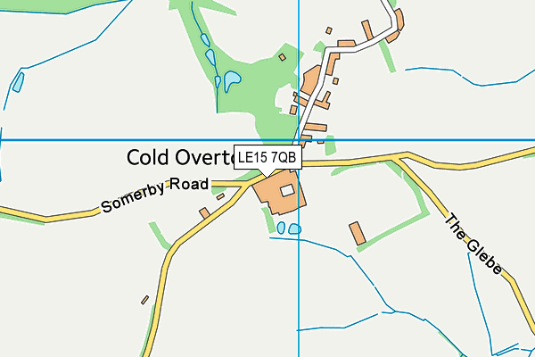 LE15 7QB map - OS VectorMap District (Ordnance Survey)