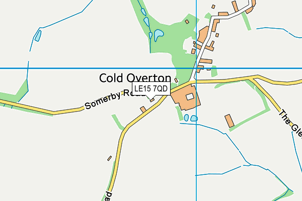LE15 7QD map - OS VectorMap District (Ordnance Survey)