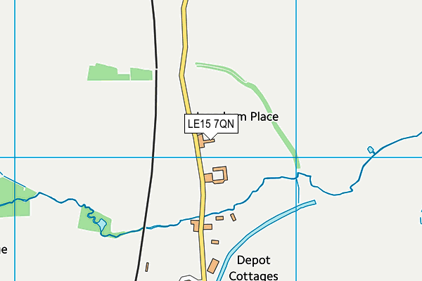 LE15 7QN map - OS VectorMap District (Ordnance Survey)