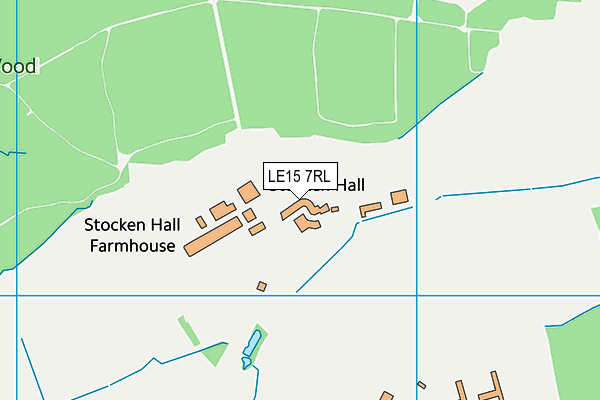 LE15 7RL map - OS VectorMap District (Ordnance Survey)