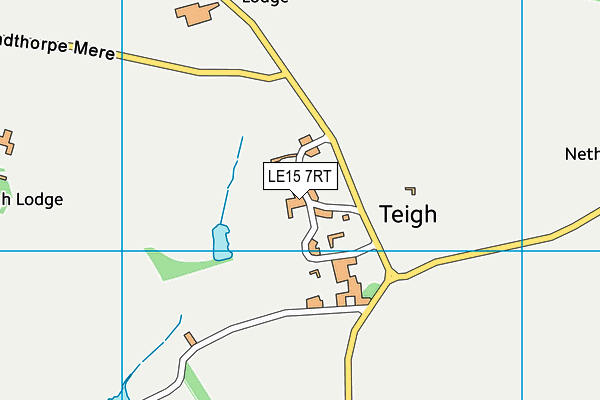 LE15 7RT map - OS VectorMap District (Ordnance Survey)