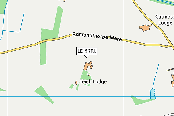 LE15 7RU map - OS VectorMap District (Ordnance Survey)