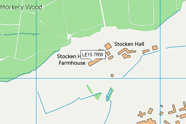 LE15 7RW map - OS VectorMap District (Ordnance Survey)