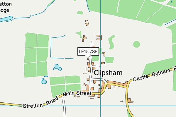 LE15 7SF map - OS VectorMap District (Ordnance Survey)