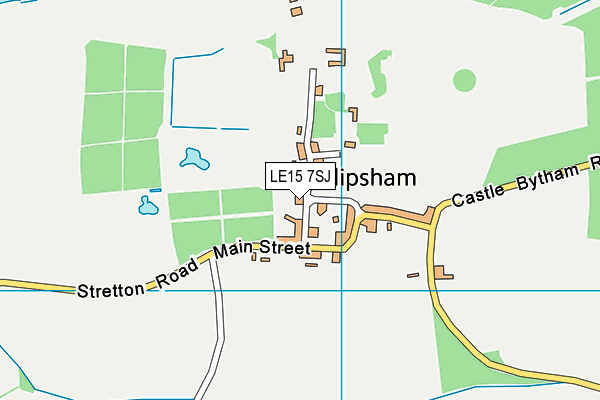 LE15 7SJ map - OS VectorMap District (Ordnance Survey)