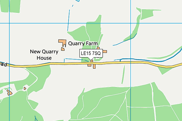 LE15 7SQ map - OS VectorMap District (Ordnance Survey)
