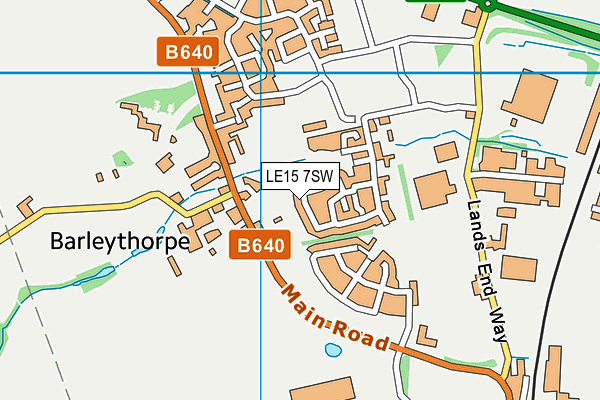 LE15 7SW map - OS VectorMap District (Ordnance Survey)