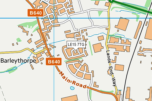 LE15 7TG map - OS VectorMap District (Ordnance Survey)
