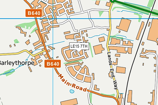 LE15 7TH map - OS VectorMap District (Ordnance Survey)