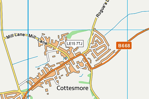 LE15 7TJ map - OS VectorMap District (Ordnance Survey)