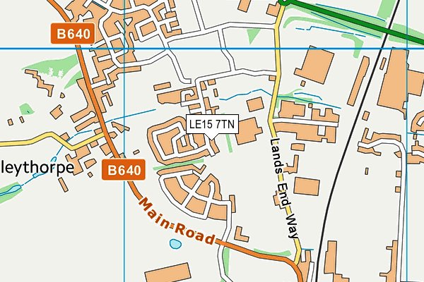LE15 7TN map - OS VectorMap District (Ordnance Survey)