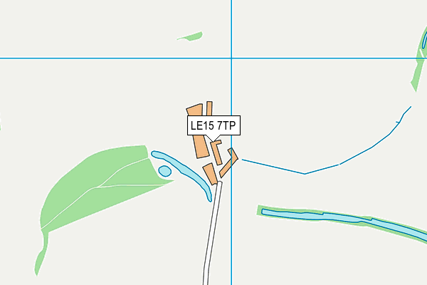 LE15 7TP map - OS VectorMap District (Ordnance Survey)