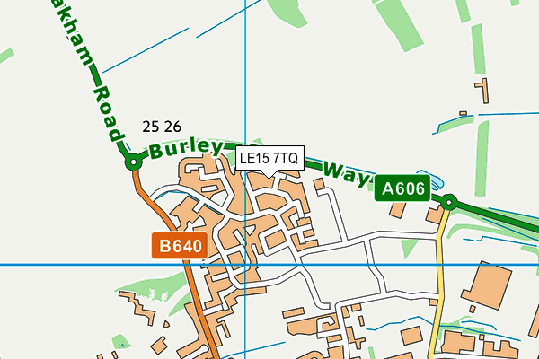 LE15 7TQ map - OS VectorMap District (Ordnance Survey)
