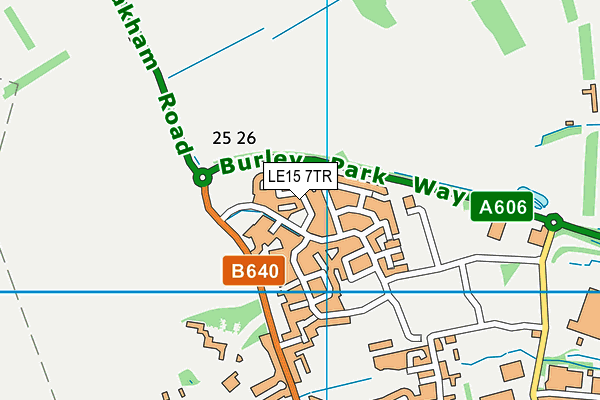 LE15 7TR map - OS VectorMap District (Ordnance Survey)