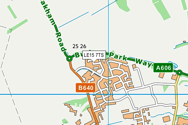 LE15 7TS map - OS VectorMap District (Ordnance Survey)