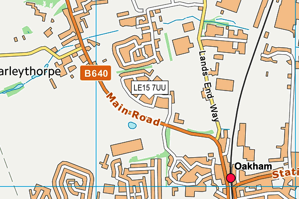 LE15 7UU map - OS VectorMap District (Ordnance Survey)