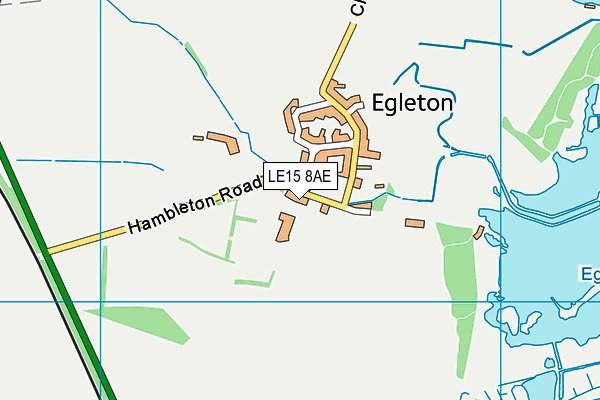 LE15 8AE map - OS VectorMap District (Ordnance Survey)