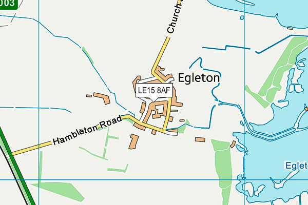 LE15 8AF map - OS VectorMap District (Ordnance Survey)