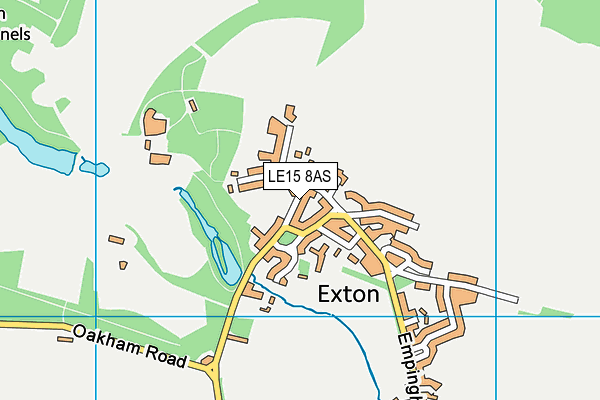 LE15 8AS map - OS VectorMap District (Ordnance Survey)