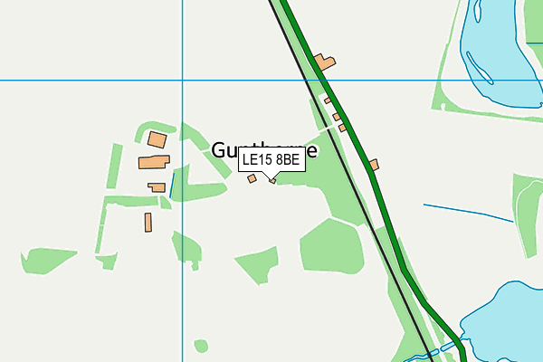 LE15 8BE map - OS VectorMap District (Ordnance Survey)