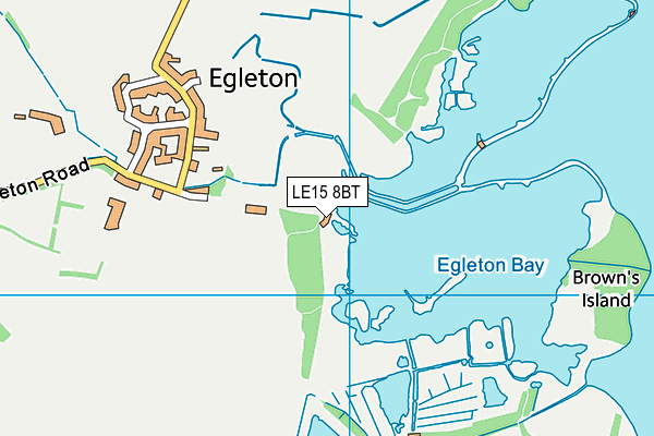 LE15 8BT map - OS VectorMap District (Ordnance Survey)