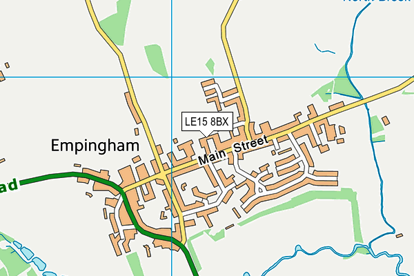 LE15 8BX map - OS VectorMap District (Ordnance Survey)
