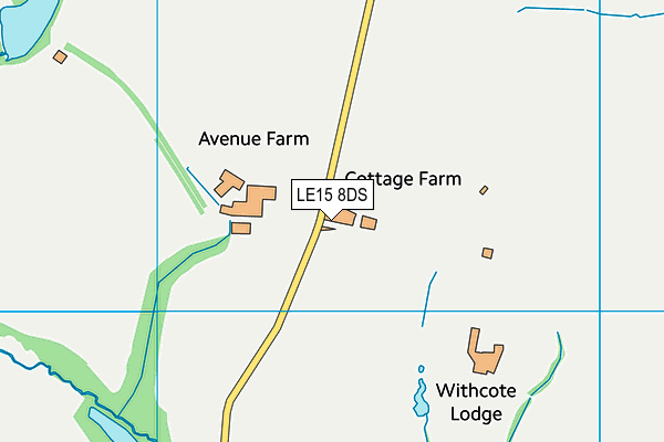 LE15 8DS map - OS VectorMap District (Ordnance Survey)