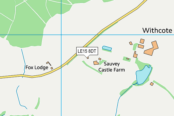 LE15 8DT map - OS VectorMap District (Ordnance Survey)