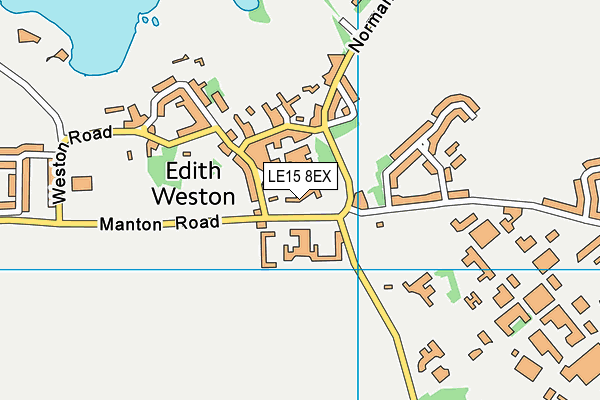 LE15 8EX map - OS VectorMap District (Ordnance Survey)