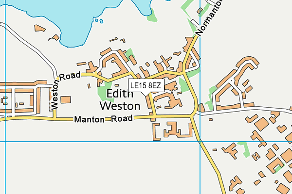LE15 8EZ map - OS VectorMap District (Ordnance Survey)