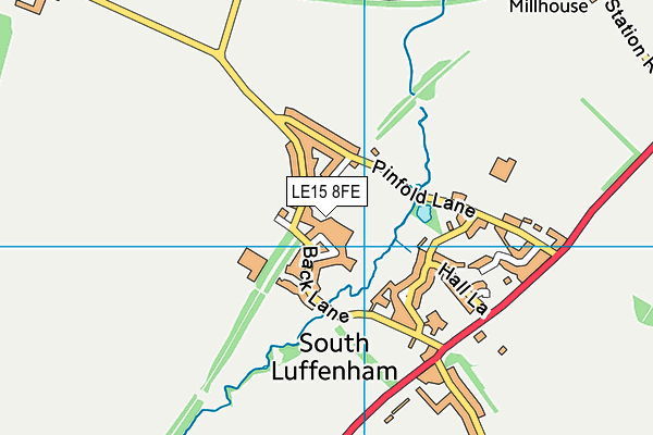 LE15 8FE map - OS VectorMap District (Ordnance Survey)