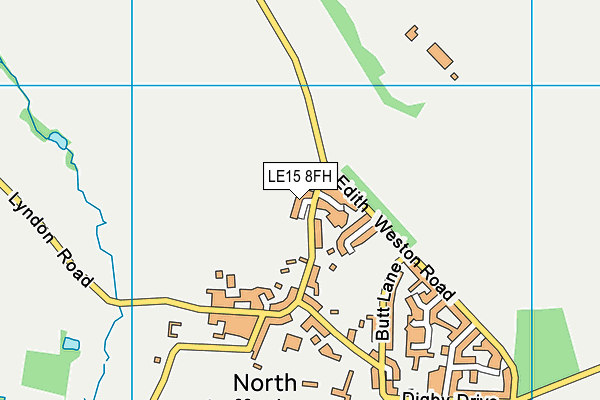 LE15 8FH map - OS VectorMap District (Ordnance Survey)