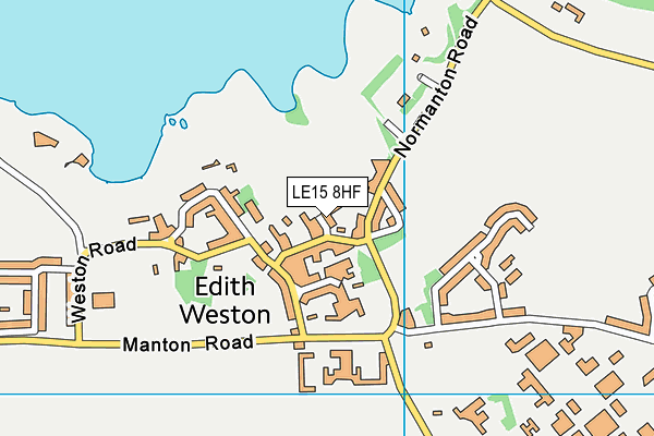 LE15 8HF map - OS VectorMap District (Ordnance Survey)