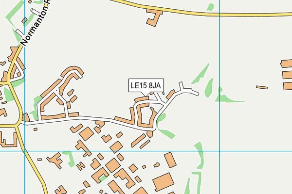 LE15 8JA map - OS VectorMap District (Ordnance Survey)