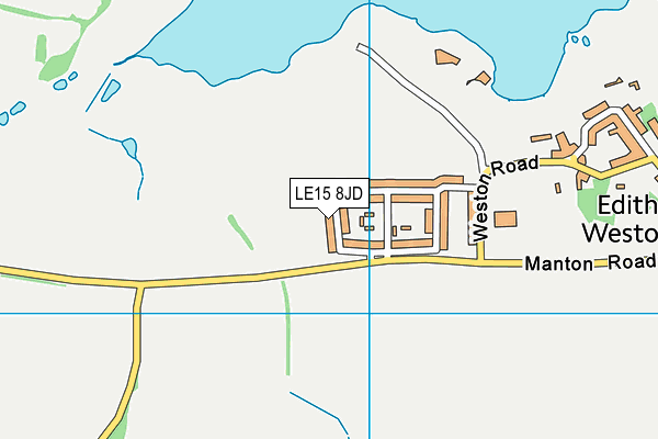 LE15 8JD map - OS VectorMap District (Ordnance Survey)