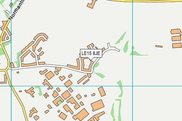 LE15 8JE map - OS VectorMap District (Ordnance Survey)