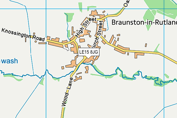 LE15 8JG map - OS VectorMap District (Ordnance Survey)