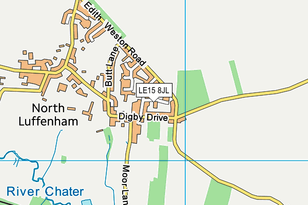 LE15 8JL map - OS VectorMap District (Ordnance Survey)