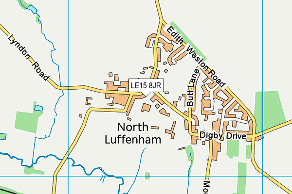 LE15 8JR map - OS VectorMap District (Ordnance Survey)
