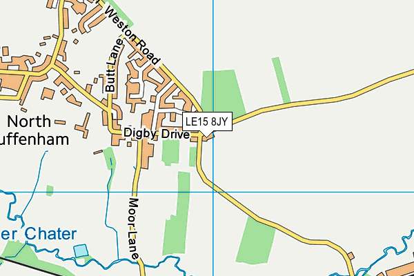 LE15 8JY map - OS VectorMap District (Ordnance Survey)