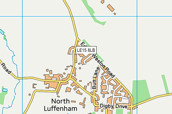 LE15 8LB map - OS VectorMap District (Ordnance Survey)
