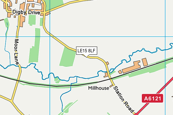 LE15 8LF map - OS VectorMap District (Ordnance Survey)