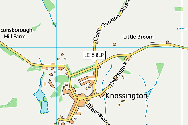 LE15 8LP map - OS VectorMap District (Ordnance Survey)