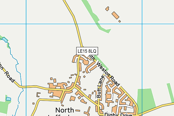 LE15 8LQ map - OS VectorMap District (Ordnance Survey)