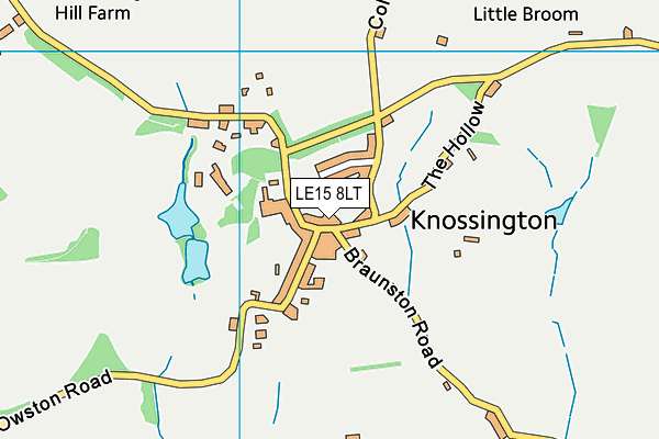 LE15 8LT map - OS VectorMap District (Ordnance Survey)