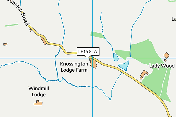 LE15 8LW map - OS VectorMap District (Ordnance Survey)