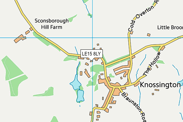 LE15 8LY map - OS VectorMap District (Ordnance Survey)